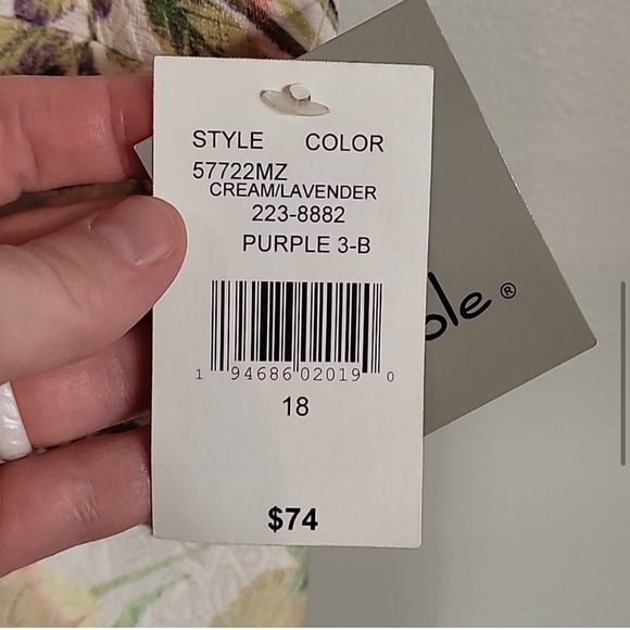 Nwt Danny & Nicole Floral Fit & Flare Dress Size 18 - Picture 9 of 15